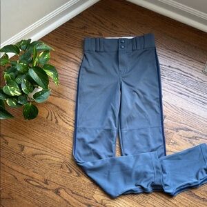 EUC Champro youth medium Gray Baseball Pants w/ blue side stripe. Straight Leg
